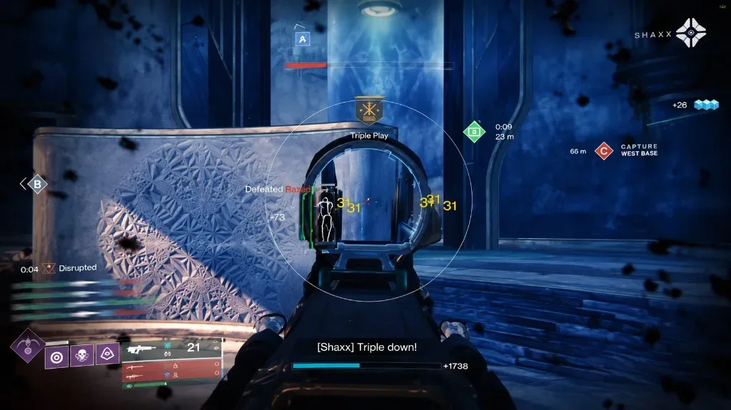 Destiny 2 2D radar overlay showing nearby threats